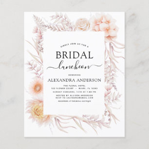 Flyer Orçamento Boho Chic Bridal Luncheon Dusty Deserto