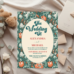 Flyer Orçamento Boho Chic Retro Colorido Floral Casament