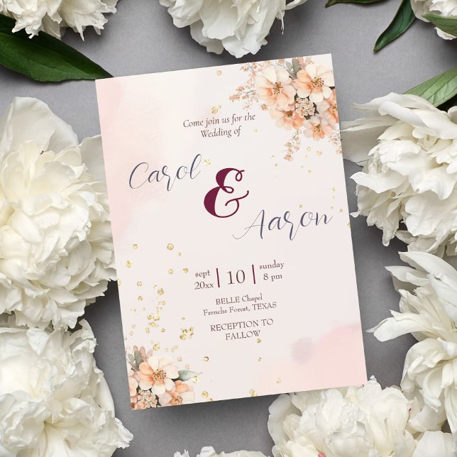 Flyer orçamento boho  elegante clássico botânico   casam (Criador carregado)