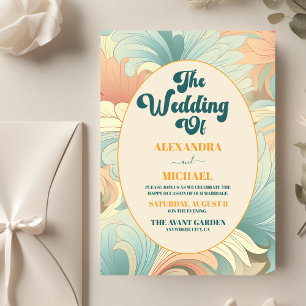 Flyer Orçamento Boho Retro Colorido Floral Casamento