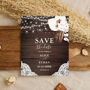 Flyer Orçamento Boho Seco Palma Sair Casamento Salvar D