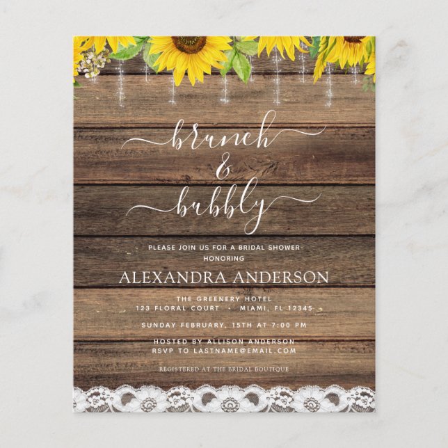 Flyer Orçamento Brunei e Chá de panela de espingarda (Frente)