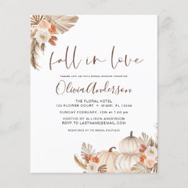 Flyer Orçamento Cai no Amor Chá de panela Pampas Grass