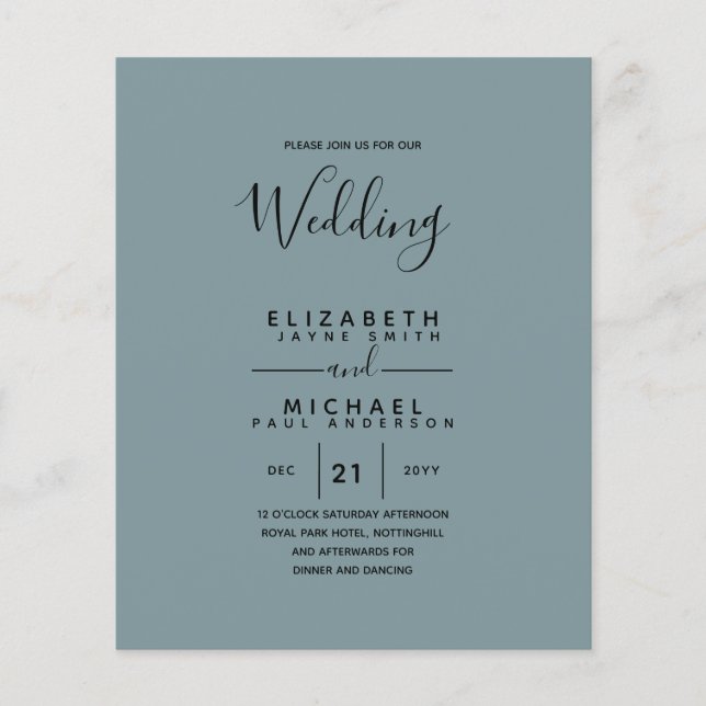 Flyer Orçamento Casamento Bilíngue Espanhol BODA Inglês (Frente)