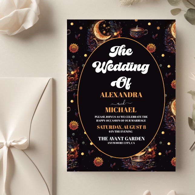 Flyer Orçamento Casamento Estrelas Celestiais Preto Míst (Criador carregado)