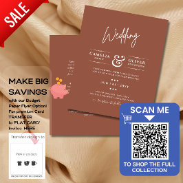 Flyer ORÇAMENTO Casamento Monocromático em Terracota Esc