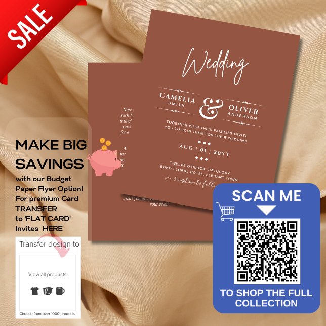 Flyer ORÇAMENTO Casamento Monocromático em Terracota Esc (Criador carregado)