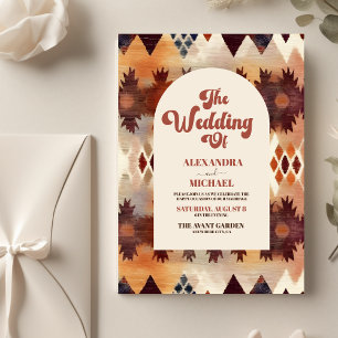 Flyer Orçamento Casamento Ocidental Étnico Marrom Tribal