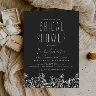 Flyer Orçamento Chá de panela de Wildflower Boho