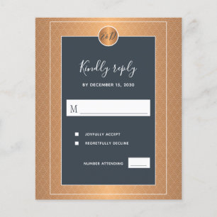 Flyer Orçamento clássico resposta de casamento elegante 