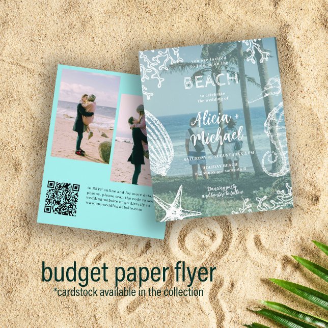 Flyer Orçamento CÓDIGO QR 3 foto casamento de verão na p (Criador carregado)