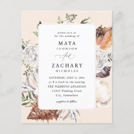 Flyer Orçamento Conchas e Flores Brancas Casamento - Beg