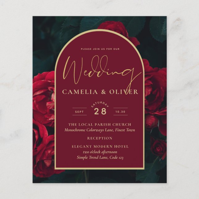 Flyer ORÇAMENTO Convite de Casamento de Inverno ForestGr (Frente)