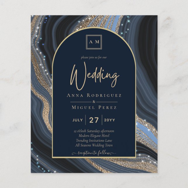 Flyer ORÇAMENTO Convite de Casamento Estrela Noturna Ága (Frente)