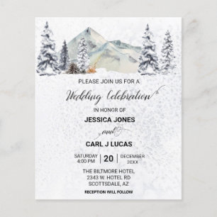 Flyer Orçamento da Terra da Neve do Natal de inverno