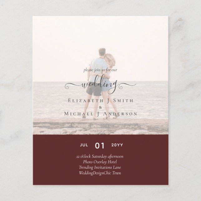 FLYER ORÇAMENTO DE CASAMENTO COM TEXTO SOBREPOSTO EM FOT (Frente)