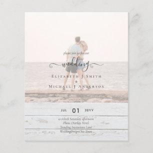 Flyer Orçamento de casamento moderno com texto sobrepost