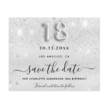 orçamento de cintilação prateada do 18º aniversári