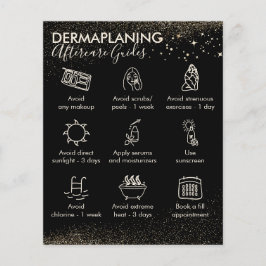 Flyer Orçamento de cuidados pós-dermaplaning Gold Sparkl