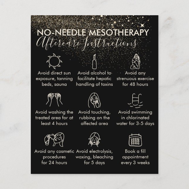 Flyer Orçamento de cuidados pós Mesoterapia sem agulha G (Verso)