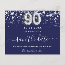 Flyer orçamento de data de salvamento azul de prata azul