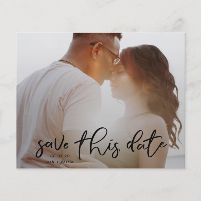 Flyer Orçamento de data de salvamento da Caligrafia Onyx (Frente)