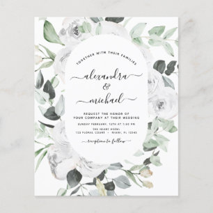 Flyer Orçamento de Flor de Eucalipto Verde Casamento