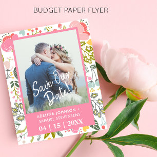 Flyer Orçamento de flores para casamento de primavera em