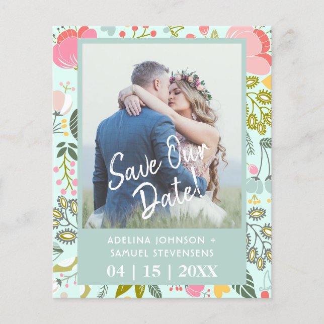 Flyer Orçamento de flores para casamento de primavera ve (Frente)