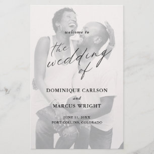 Flyer Orçamento de foto de programa de casamento com cal