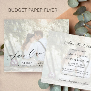 Flyer Orçamento de foto elegante roteiro casamento salva