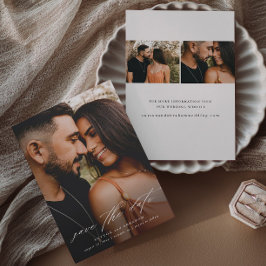 Flyer Orçamento de roteiro de casamento foto salvar data