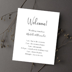Flyer Orçamento detalhado do programa de casamento branc