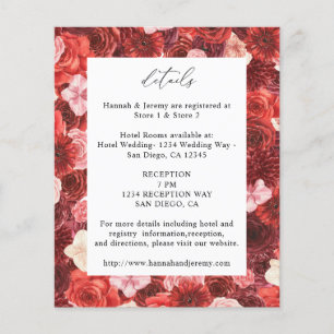 Flyer Orçamento Detalhes Florais Vermelhos Totais - Bran