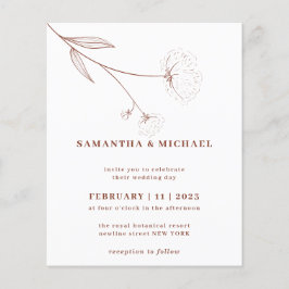 Flyer Orçamento do Autumn Terracotta Indie