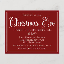 Flyer Orçamento do Serviço de Velas da Véspera de Natal 