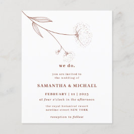 Flyer Orçamento do Terracotta de Algodão Botânico