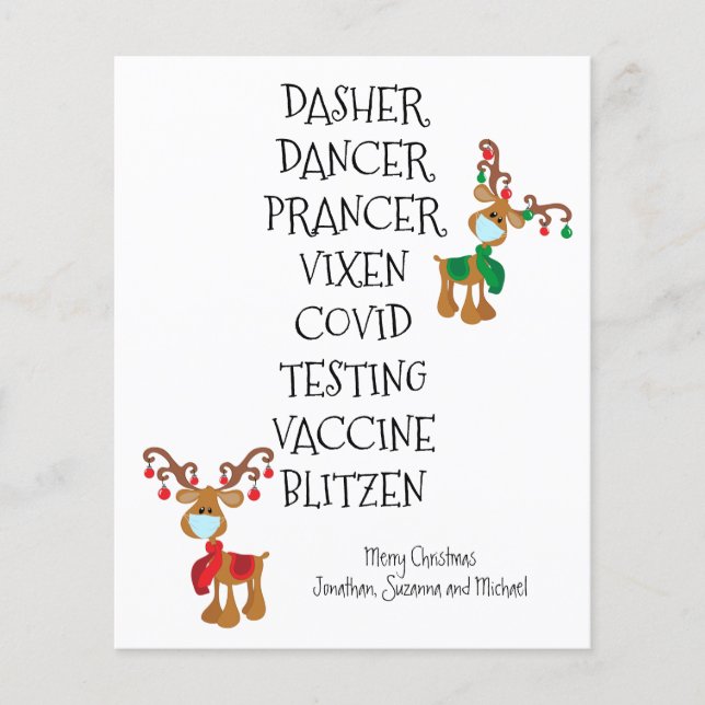 Flyer Orçamento dos Nomes dos Renegos de Natal de Covid  (Frente)