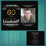 Flyer Orçamento Dourado Preto 60º Convite de Aniversário<br><div class="desc">Celebre a idade ouro da vida de seu amado com este folheto de 60 anos amigável! Com um design de estilo vintage, este convite será a forma perfeita de comemorar a virada 60. Personalize com uma foto especial do seu amado e sua própria mensagem especial, e deixe seus hóspedes saberem...</div>