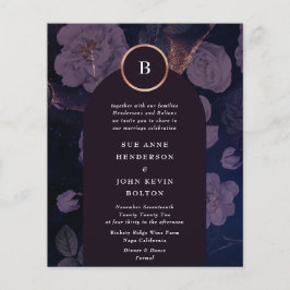 Flyer Orçamento Elegante Arco Floral Boho Dourado Rosa C