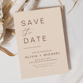Flyer Orçamento Elegante Boho Save the Date Minimalista