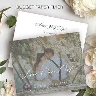 Flyer Orçamento elegante roteiro foto casamento salvar a