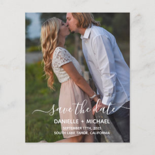 Flyer Orçamento Elegante Simples Salve a Data com Foto