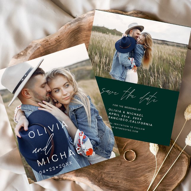 Flyer Orçamento Emerald Green Salvar a Foto da Data (Criador carregado)