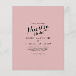 Flyer Orçamento Espanhol Casamento Bilíngue Boda Weddi