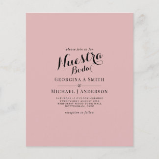 Flyer Orçamento Espanhol Casamento Bilíngue Boda Wedding