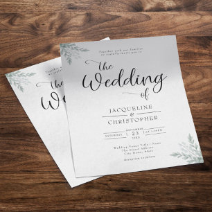 Flyer Orçamento Eucalyptus Elegante Invitor de Casament