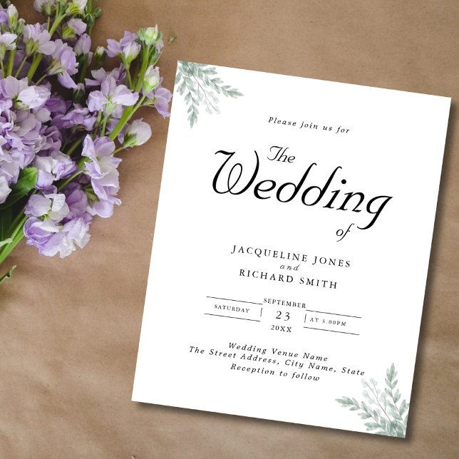 Flyer Orçamento Eucalyptus Greenery Casamento Convite Fl (Criador carregado)