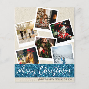 Flyer Orçamento Faux Kraft & Glitter Multi Photo Natal
