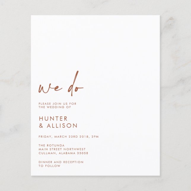 Flyer Orçamento Fazemos Voo de Convite para Casamento (Frente)